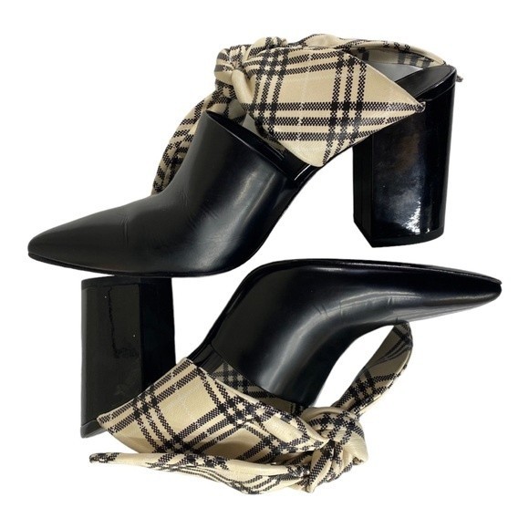 Self-Portrait Black and Cream Mules - Picture 11 of 14